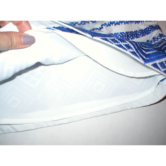New $119 Womens Sam Edelman 2 Skirt Blue White Beads Tulum Embroidered NWT Desig - Picture 7 of 7